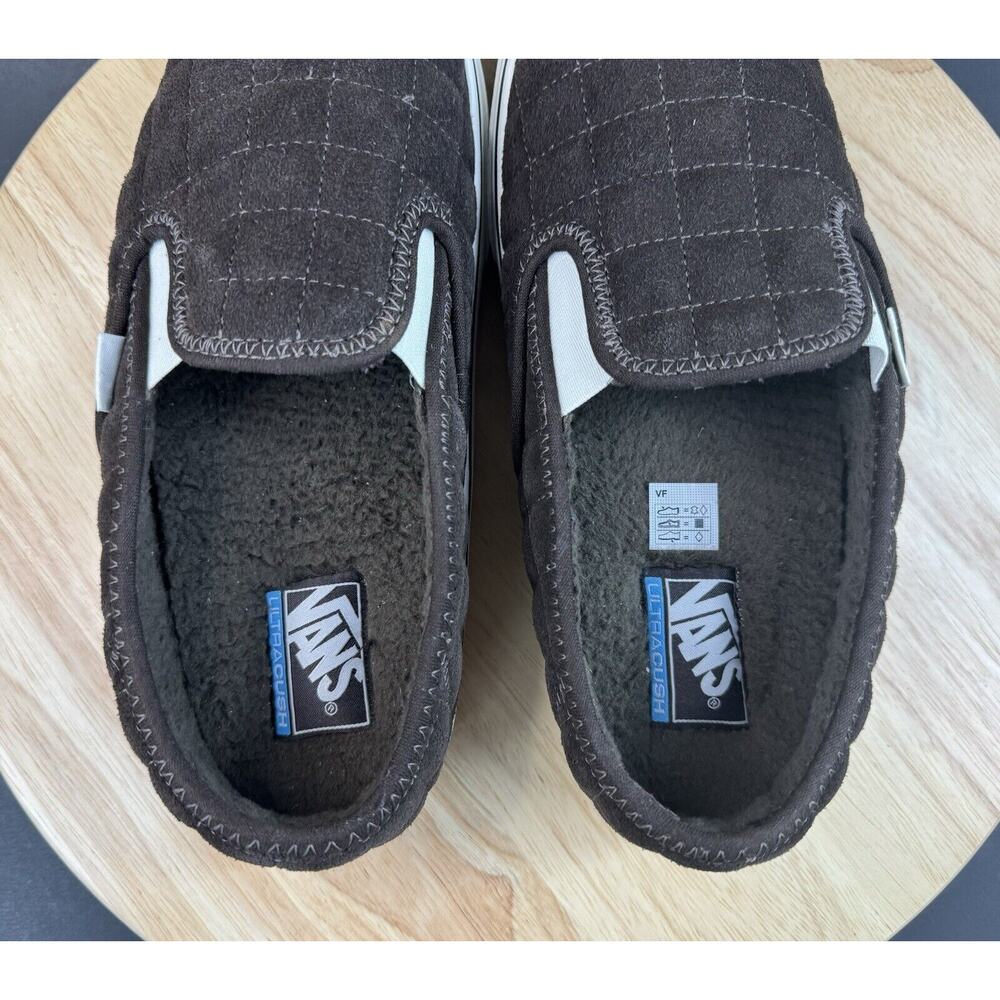 Vans Slip-Er 2 Slip-On Loafer Casual Shoe Slipper Brown Men Sz 7 Women 9 Suede - Picture 7 of 10